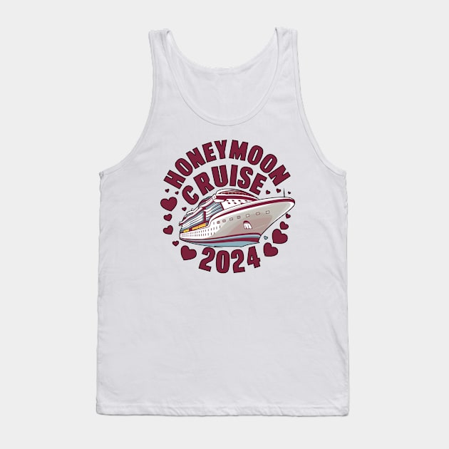 Honeymoon Cruise Trip 2024 Couple Husband Wife Tank Top by Cruise Squad Prints